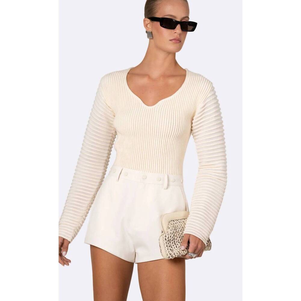NEW NONCHALANT LABEL milan long sleeve sweater in vanilla